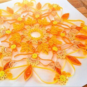 Handcrafted Quilled Mandala - Custom Mandala Artwork - Sacred Geometry Artwork,